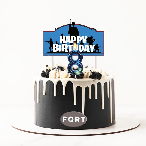 STG Number 8 Birthday Candle, Video Game Birthday Decorations3