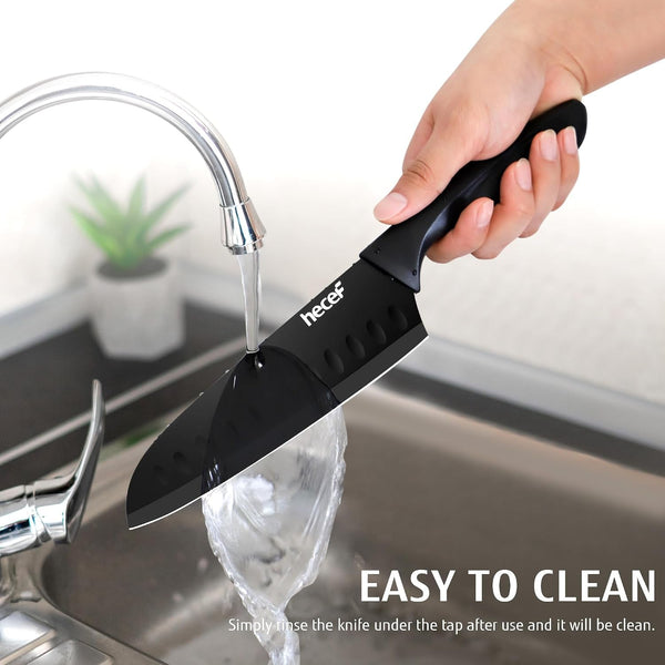 Black Kitchen Knife Set of 3, Dishwasher Safe6