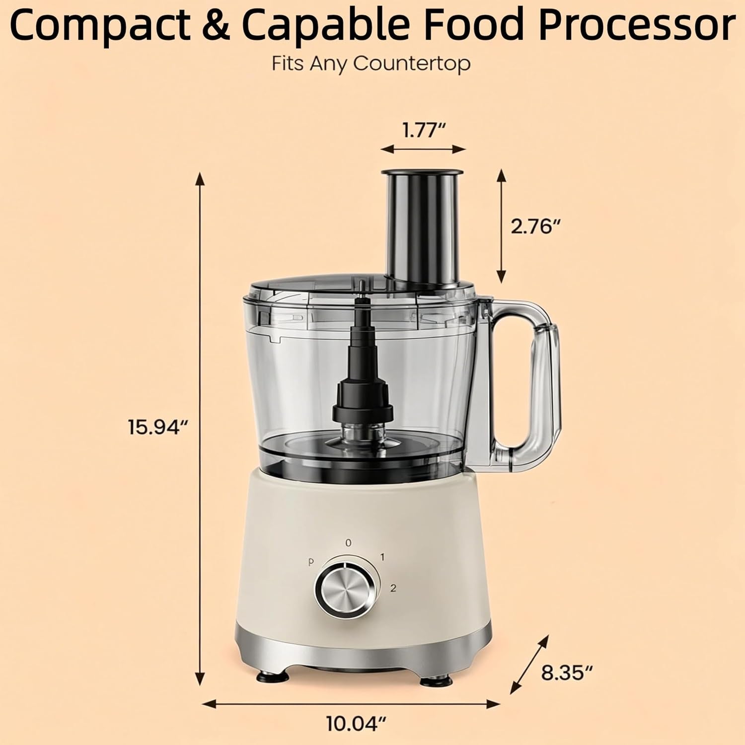 10-5-cup-food-processor-multi-functional-vegetable-choppers-food-grinder-with-slicing-shredding-chopping-kneading-suitable-for-smoothie-fruit-dough-2-6qt-classic-white