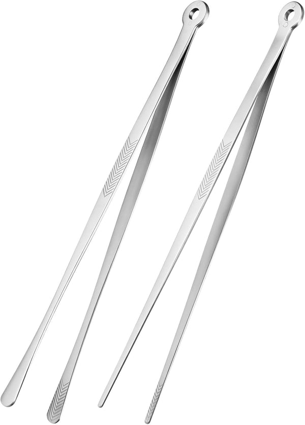 2PCS 12" Stainless Steel Cooking Tongs with Serrated Tips1