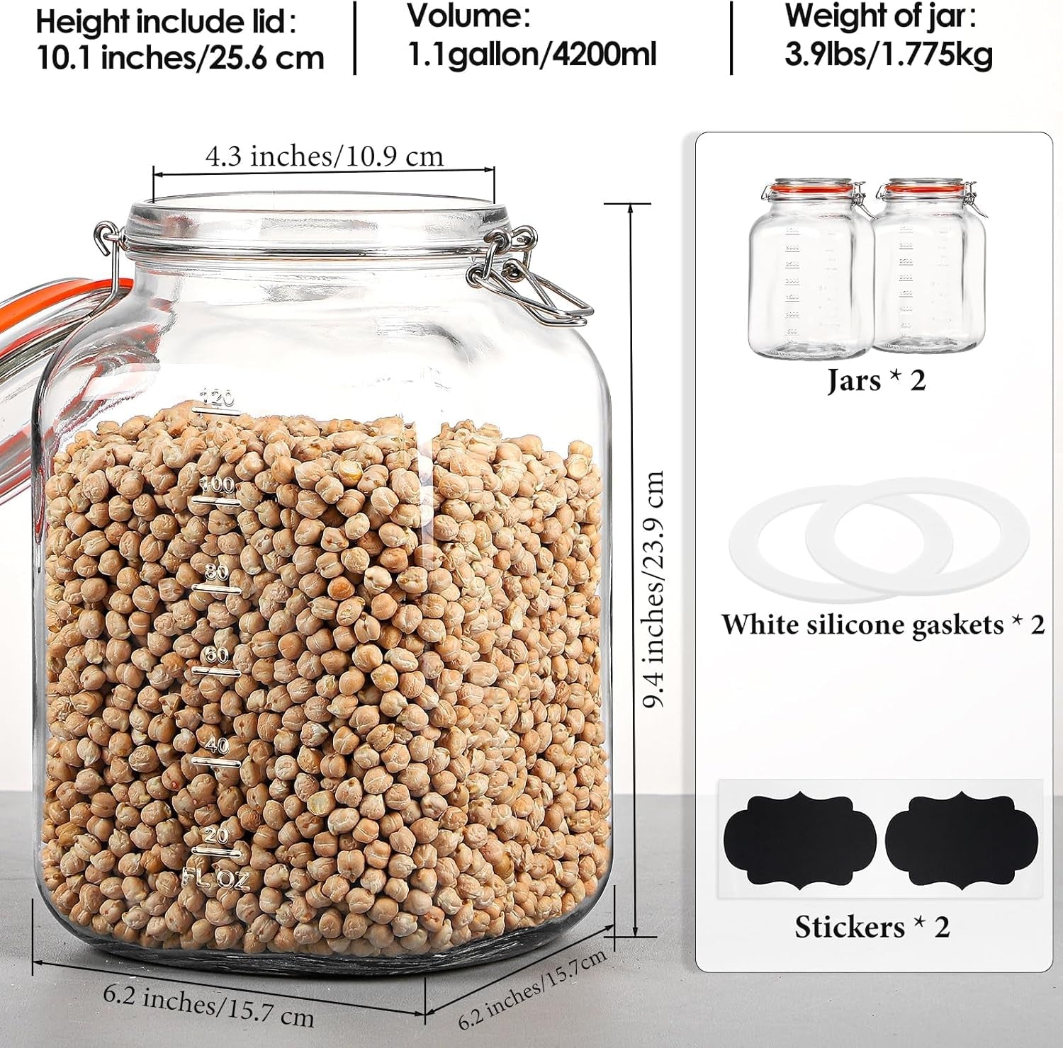 1-1-gallon-wide-mouth-airtight-glass-storage-containers-with-lids-100-airtight-lid-flour-storage-kombucha-bulk-pantry-organization-measurement-marks-pickling-fermenting-snacks