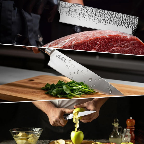3 Pieces Knife Set, Japanese HC Stainless Steel Kitchen Knife Set, Professional Chef Knife Set with Ergonomic Pakkawood Handle, Ultra Sharp Knives Set for Kitchen & Home Cooking, Best Gifts8