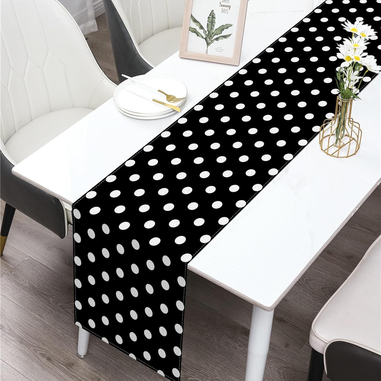 black-and-white-polka-dot-table-runner-cartoon-birthday-party-decoration-baby-shower-dining-room-home-kitchen-table-decor-black-13-x-72