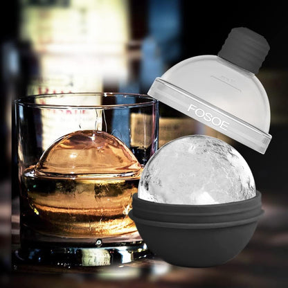 Silicone Ice Ball Molds for Whiskey - Set of 4 round Makers with Lids for Cocktails, Bourbon, and Drinks6