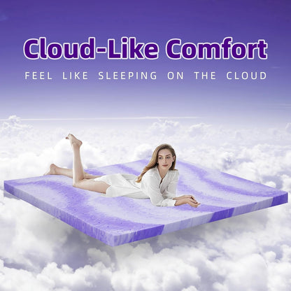 Mattress Topper Twin XL - 3 Inch Gel Infused Memory Foam XL Twin Mattress Toppers,Soft Foam Pad Toppers for Pressure Relief,Certipur Certified,Dorm Room Essentials,Twin XL Size6