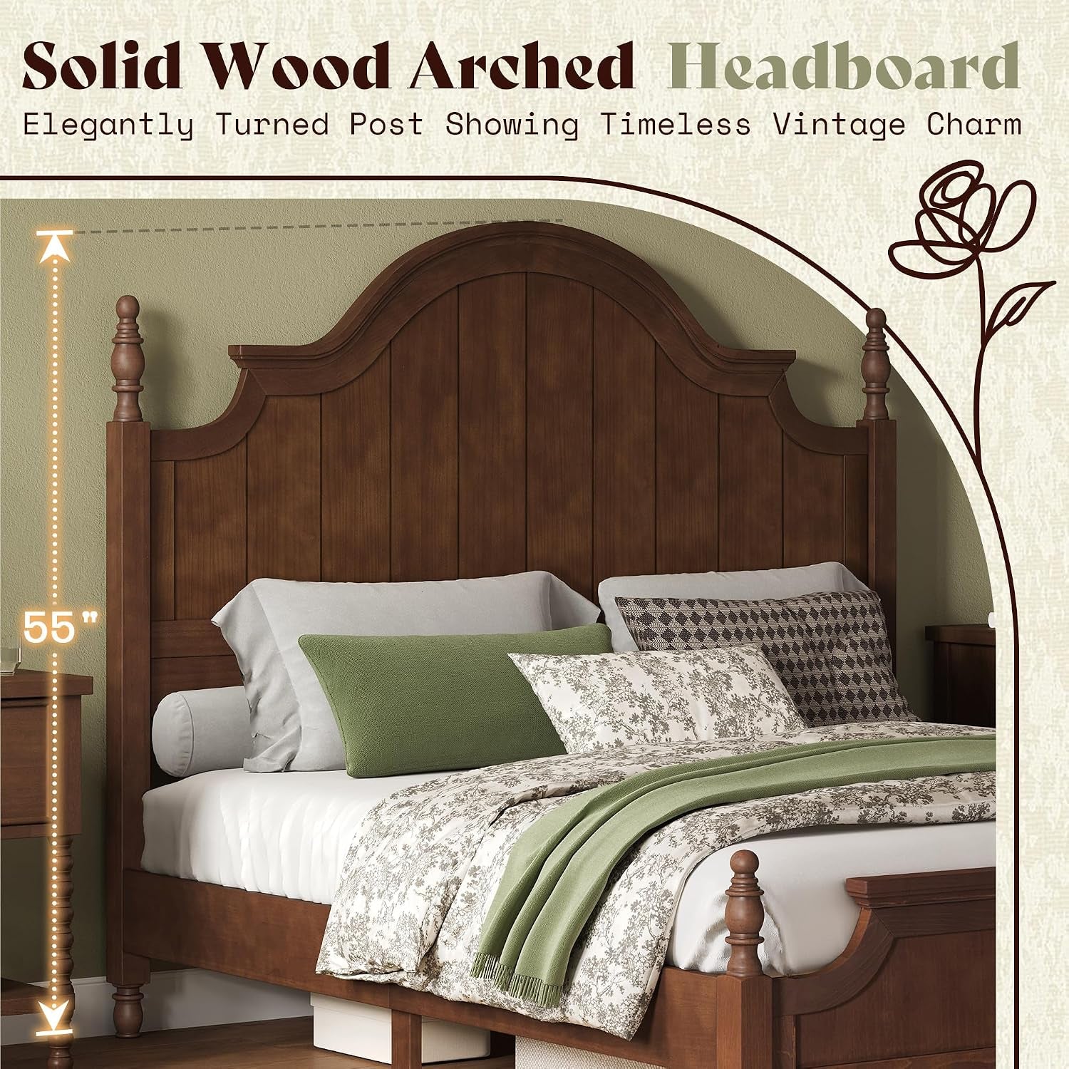queen-solid-wood-poster-bed-with-arched-headboard-dark-walnut