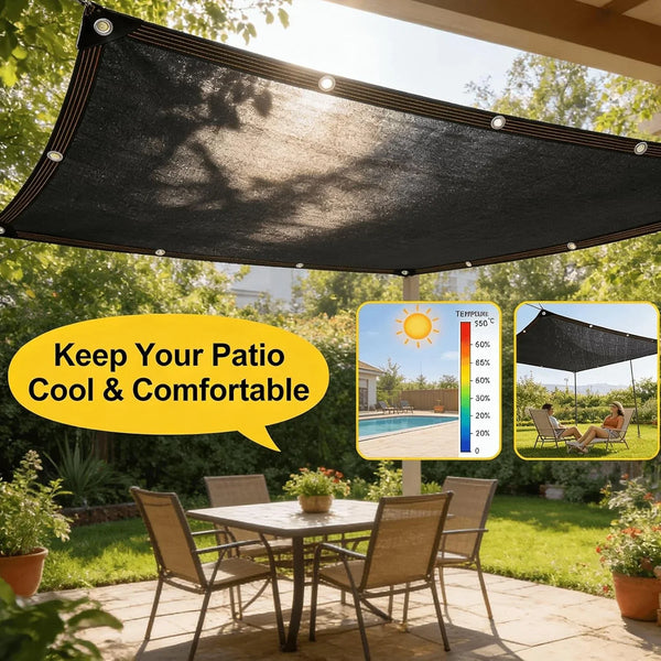 Shade Cloth -For Garden Plants,60-70% Sunblock Shade Neting -For Outdoor Garden Bed Neting Mesh Pergola Patio Lawn Sun Cloth - for Dog Kennel Cover Chicken Coop5