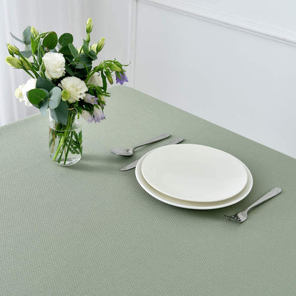 Rectangle Textured Tablecloth Waterproof Spillproof Wrinkle Free Table Cloth, Kitchen Dining Tabletop Decoration, Fabric Table Cover for Outdoor and Indoor Use, 52 X 70 Inch, Sage Green4
