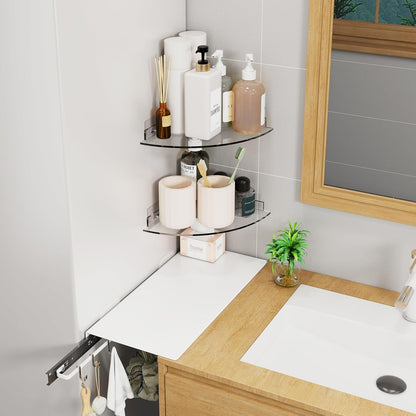 Acrylic Corner Shower Caddy Shelf 2 Pack, Space-Saving Storage Rack4