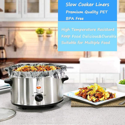 40×Slow Cooker Liners, Large Pot Liner Disposable Cooking Bags, Fit 3QT to 8QT for Slow Cooker, Pot, Suitable for Oval & round Pots 13"X 21" /Bag2