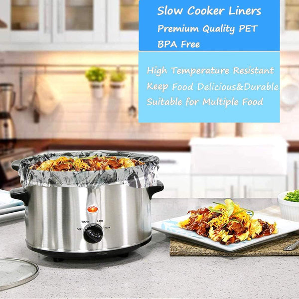 Slow Cooker Liners Small Size Pot Liners Disposable Cooking Bags Fit 1QT to 3QT Suitable for Slow Cooker and Oval & round Pot (16)2