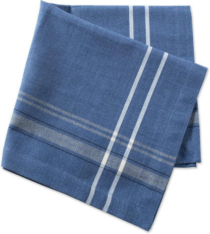 French Stripe Tabletop Collection Farmhouse Style Dining Table Linen Napkin Set, 20X20, Blue Chambray, 6 Piece4
