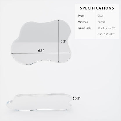 Acrylic Coaster Decorative Plates, Irregular Bar Drink Coaster, Clear Cloud Shape Coffee Cup Coaster, Perfect for Tabletop Protection and Accessories Display.(Clear)4