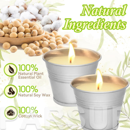 12PCS Citronella Candles - Garden Citronella Scented Candles Outdoors, 120-180 Hours Burning, Natural Soy Wax, Portable Jar Candle Gift Sets for Home Patio Yard Indoors, Balcony, Camping3