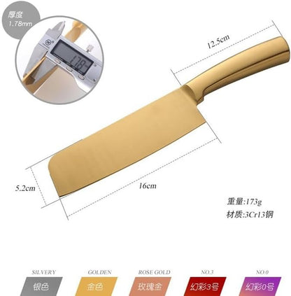 Meat Cleaver,Cleaver Knife 6.3 Inch Kitchen Knives Stainless Steel Chef Chopping Knife Meat Cleaver Vegetable Chopping Cooking Kitchen Cooking Tools (Color : Silver Cleaver Knife)7