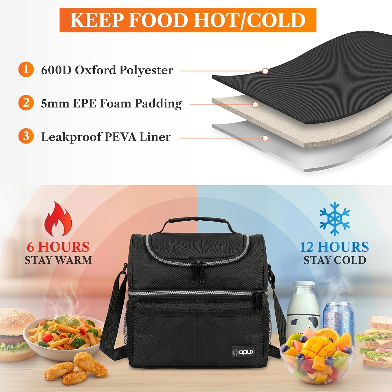insulated-lunch-bag-for-men-women-double-decker-leakproof-black