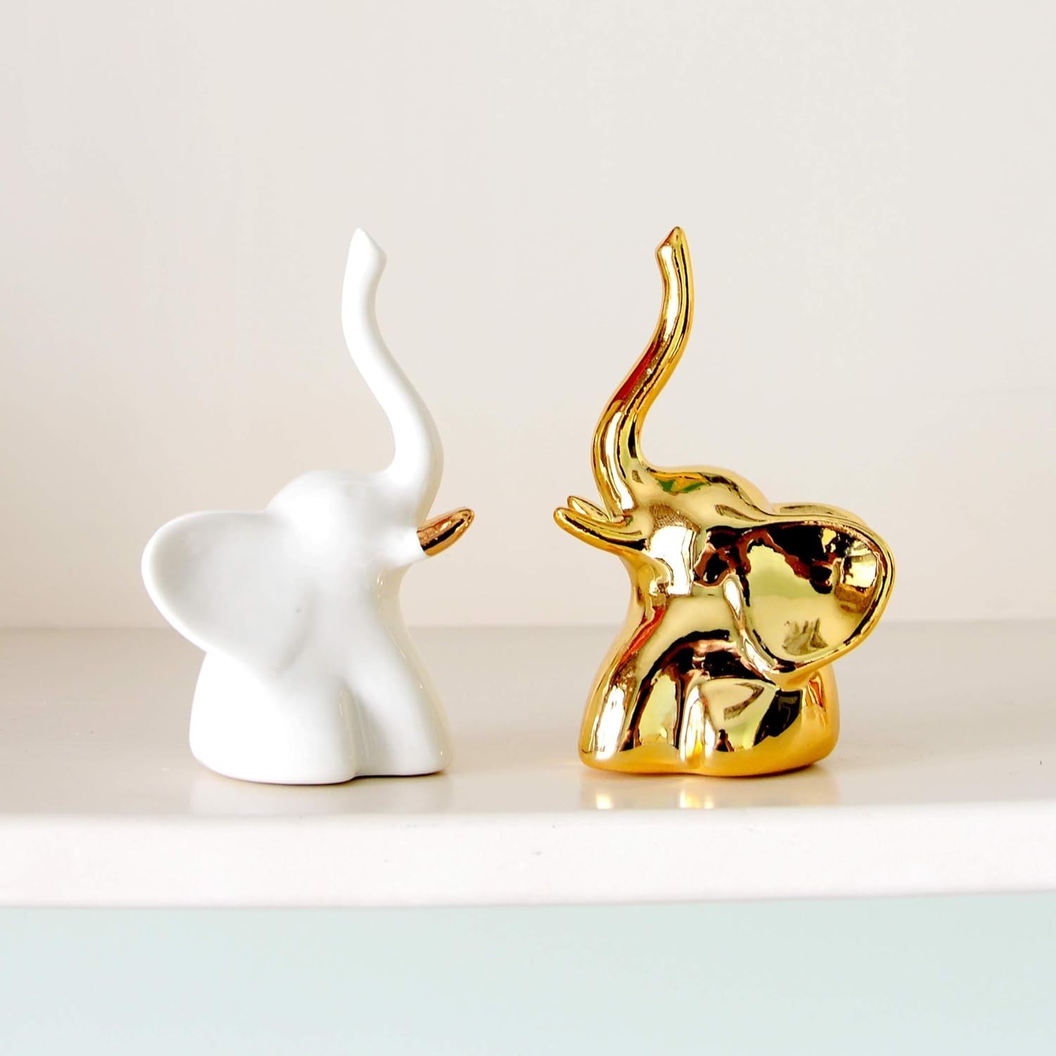 home-decor-elephant-statues-1-pair-small-decorative-accents-for-shelves-livingroom-and-bedroom-gold-and-white
