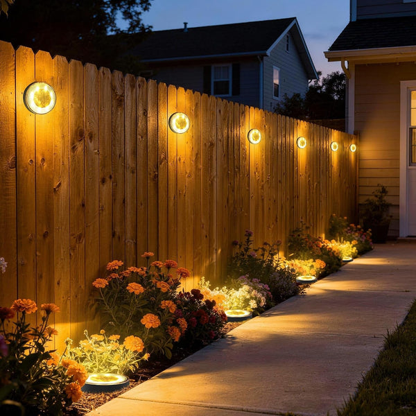 16 Pack 2.9Inch Solar Ground Lights Outdoor, Warm White5