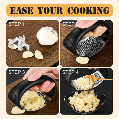 2026 Upgraded Stainless Steel Garlic Crusher - Garlic Crusher, Home Kitchen Utensils Portable Manual Garlic Crusher, Home & Kitchen Garlic Press (1)6