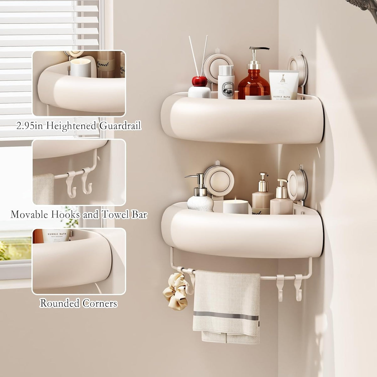 shower-caddy-suction-cup-2-pack-no-drilling-corner-shower-shelves-rust-proof-bathroom-storage-organizer-shower-corner-caddy-with-removable-hooks-and-towel-bar-triangle-cream