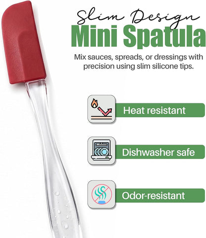 6-Piece Mini Spatula Set, Small Silicone Spatulas for Baking2