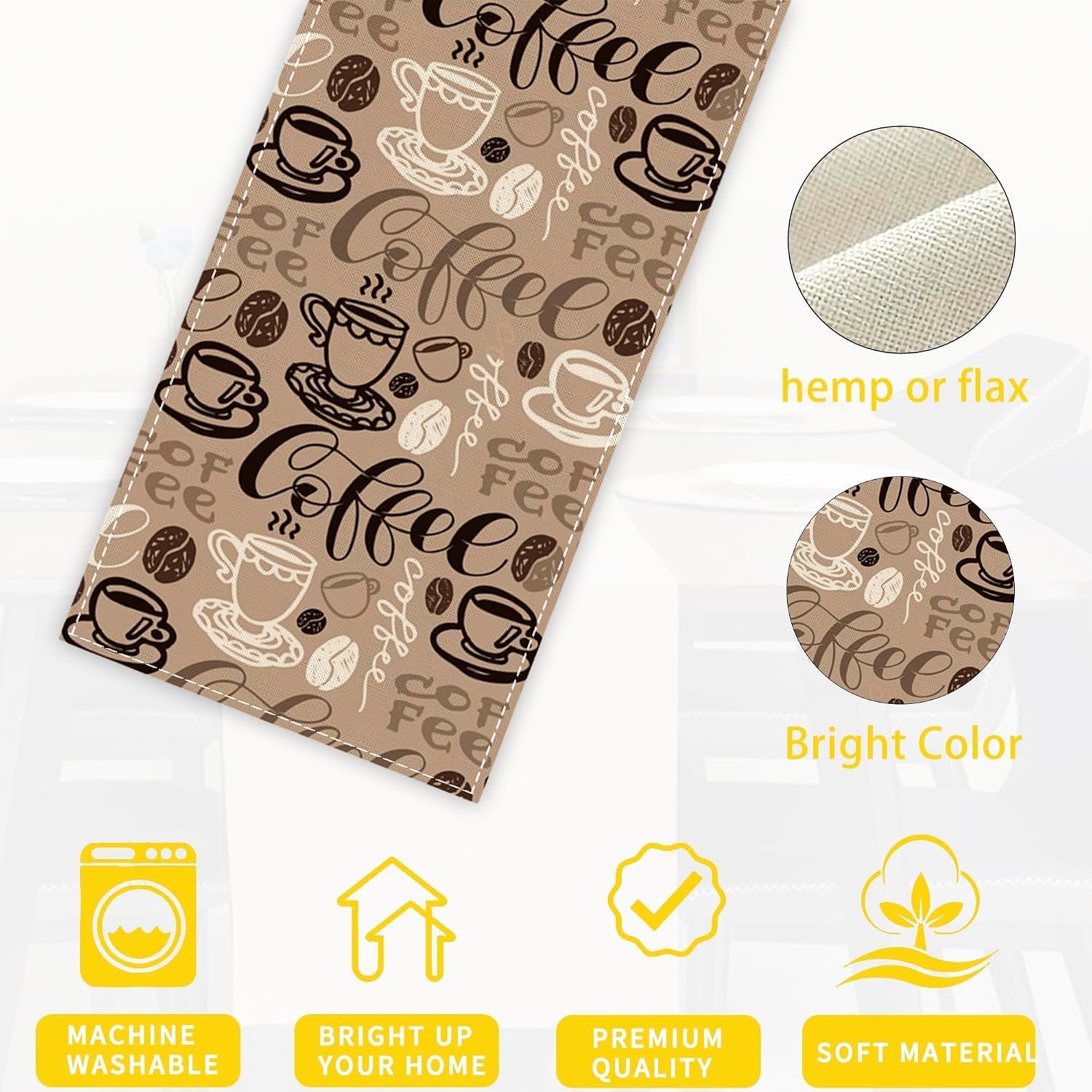 retro-coffee-cup-table-runner-linen-long-farmhouse-rustic-tablerunner-for-party-holiday-dining-room-kitchen-13-x-70-inches