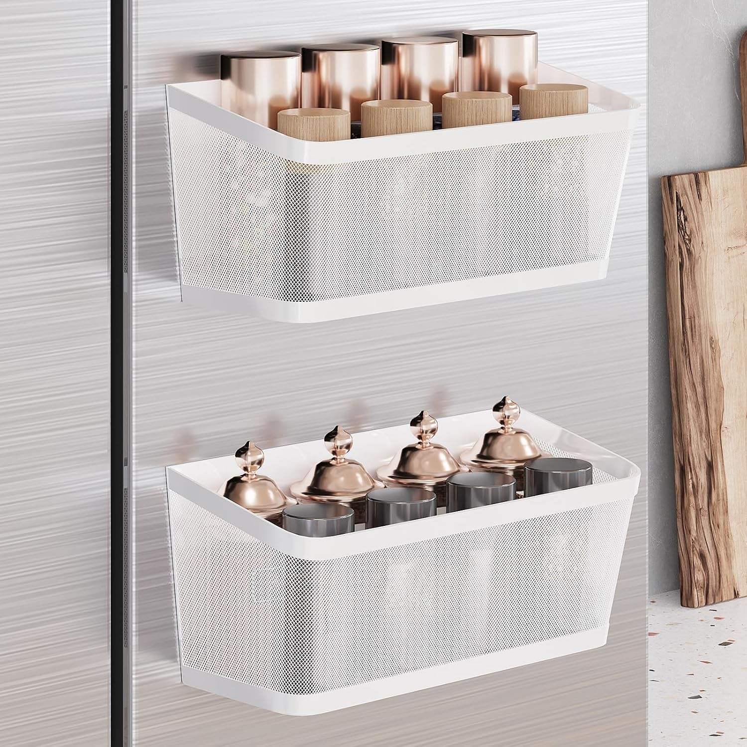 2pcs-magnetic-spice-rack-for-refrigerator-white-magnetic-shelves