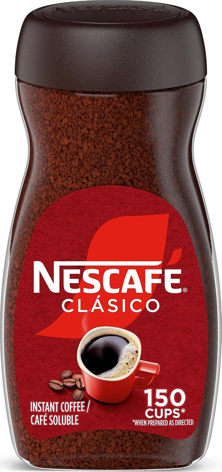 NESCAFÉ Clasico Dark Roast Instant Coffee, 10.5 Oz Jar | Smooth Dark Roast Instant Coffee; Single 10.5 Oz Jar