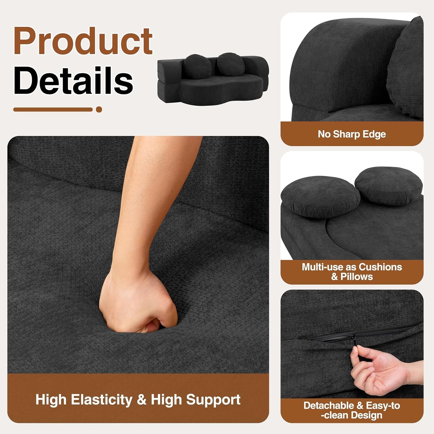 78-convertible-sofa-bed-sleeper-boneless-futon-sofa-black