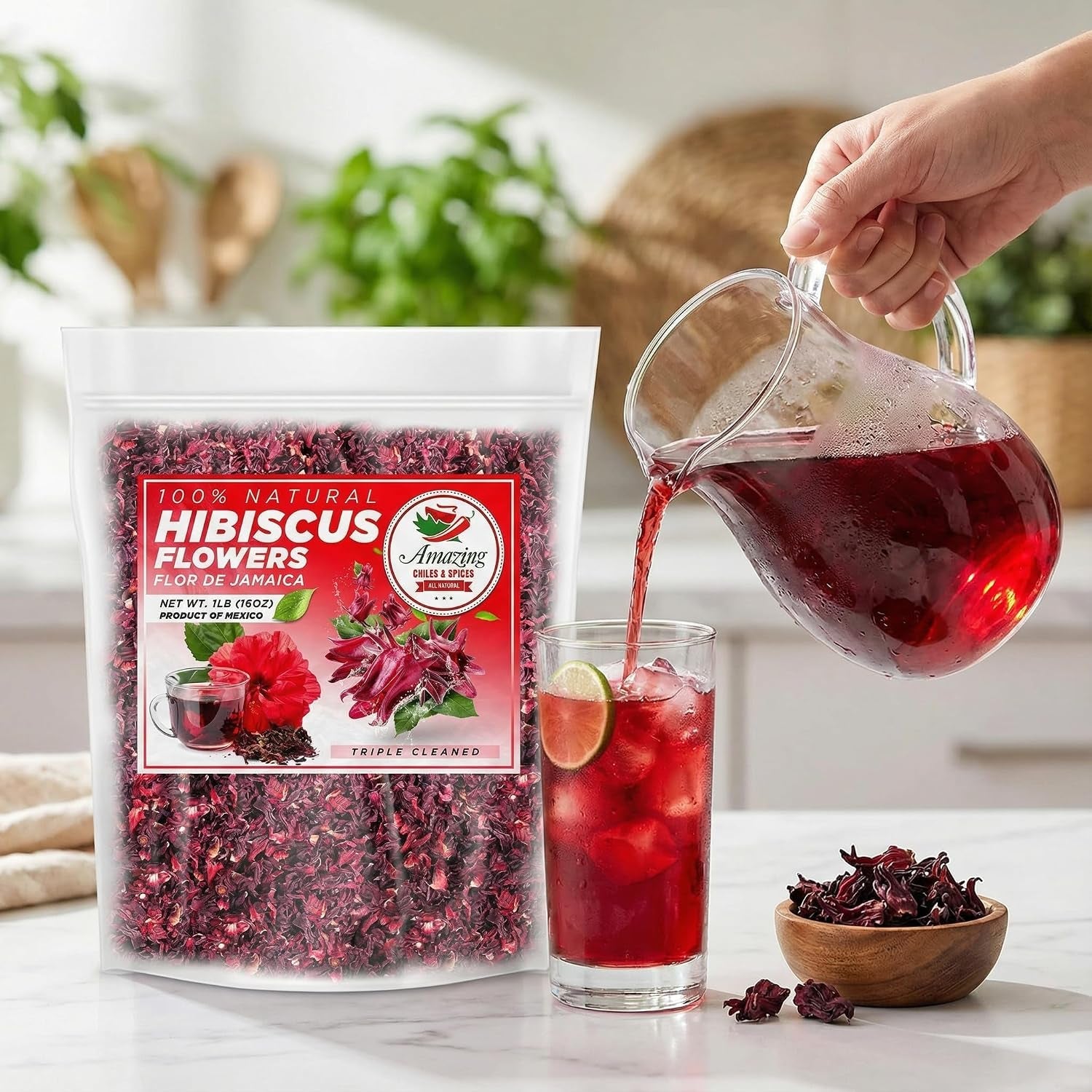 hibiscus-flowers-1lb-16oz-all-natural-triple-cleaned-whole-soft-flowers-and-petals-flor-de-jamaica-great-for-hot-or-iced-tea-and-agua-fresca-by-amazing-chiles-and-spices-caffeine-free-tart-petals-triple-cleaned-brew-hot-or-iced-hibiscus-tea-sorrel-cocktails-all-natural-resealable-bag