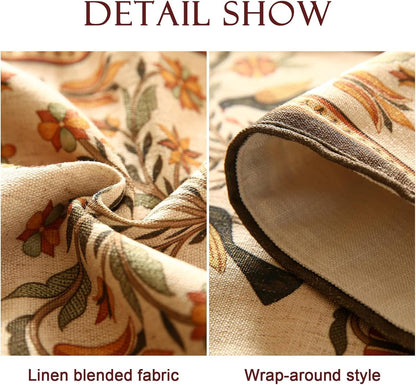 Designer French Linen Long Table Runner,102"X12"-Seville6