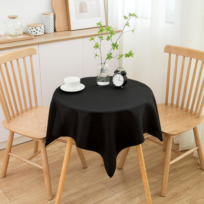 Small Square Tablecloth 36 X 36 Inch Black Fits 20-30 Inch Tables1