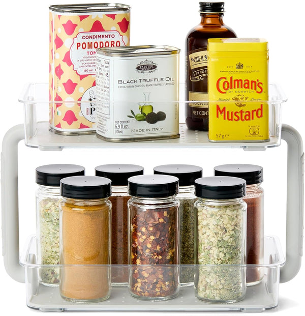 Two Level Spice Organizer, Grey1