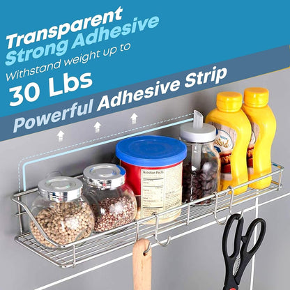 Adhesive Shower Caddy, Shower Shelf Organizer, SUS304, 2 Pack, Silver7