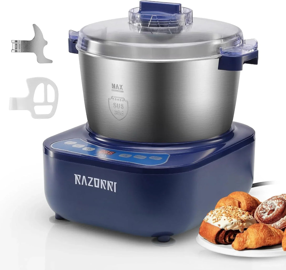 electric-dough-maker-5l-4-5qt-household-dough-mixer-with-ferment-function-microcomputer-timer-stuffing-blade-stainless-steel-bowl-for-bread-pizza-noodles-dumplings