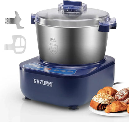 Electric Dough Maker, 5L 4.5QT Household Dough Mixer with Ferment Function, Microcomputer Timer, Stuffing Blade & Stainless Steel Bowl for Bread, Pizza, Noodles, Dumplings1