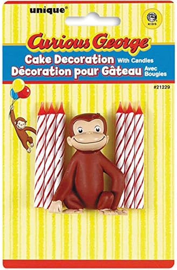 Curious George Cake Topper with 6 Candles3