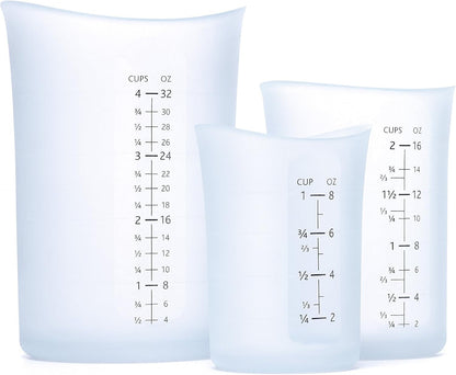 Measuring Cup Silicone Flexible, Set of 3, Off-White1