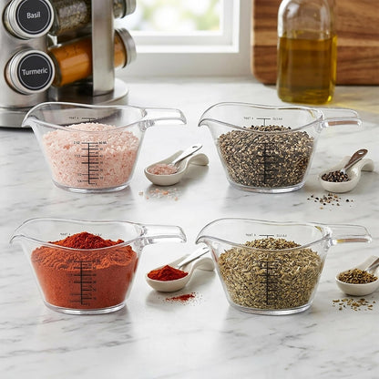 Small Plastic Liquid Measuring Cup for Kitchen and DIY with Tsp/Tbsp/Oz/Ml8