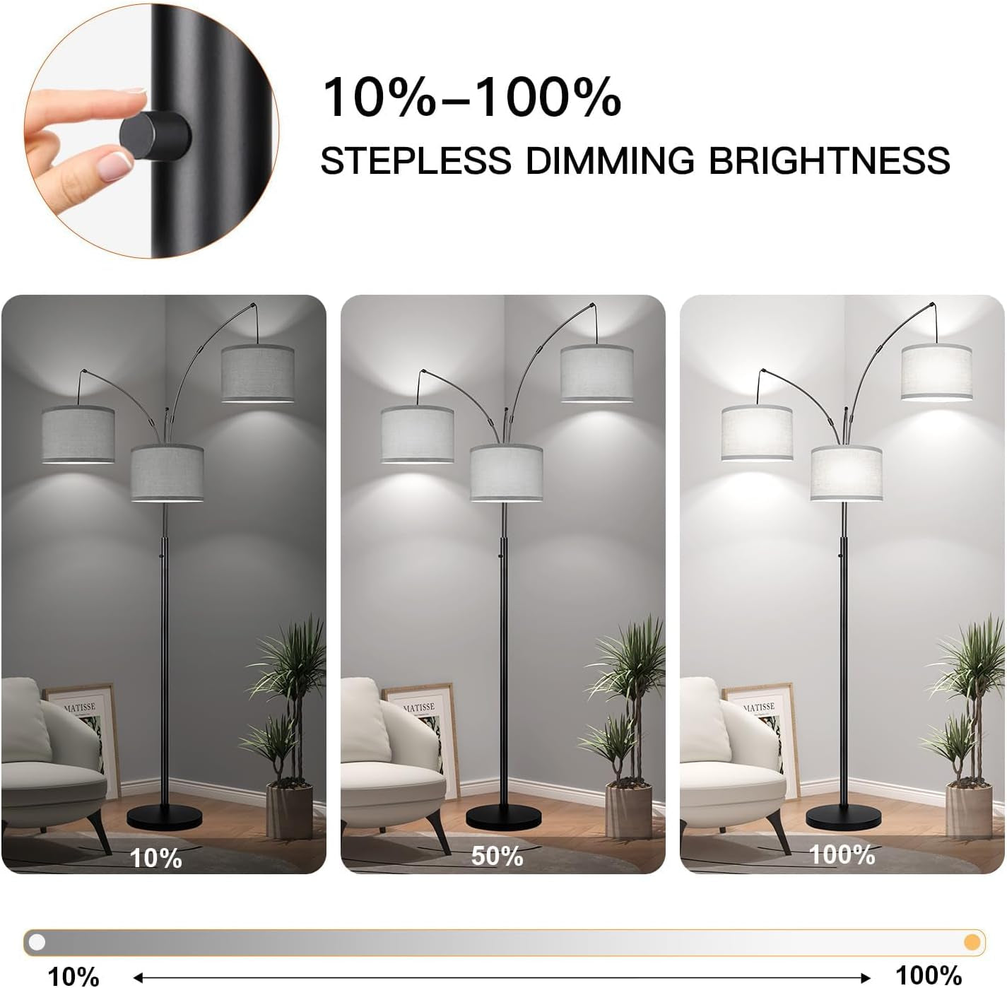 dimmable-floor-lamp-3-lights-black-arc-floor-lamp-modern-tall-standing-tree-lamp-with-grey-linen-shades-heavy-base-3000lm-led-bulbs-bright-lighting-for-living-room-bedroom-office-reading