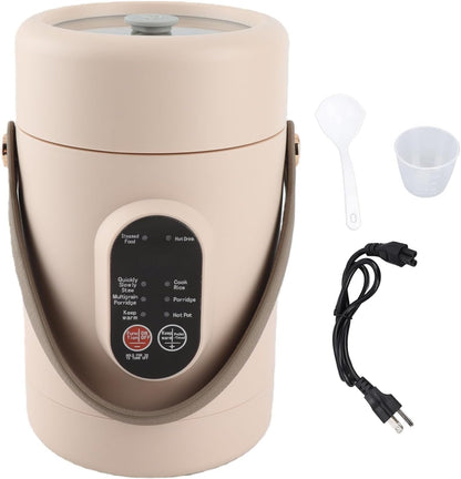 Mini Electric Cooker, Compact Portable Design with Visual Lid for Rice Noodles Soup Stewing, Suitable for Home Travel Camping Office (US Plug 110V)6
