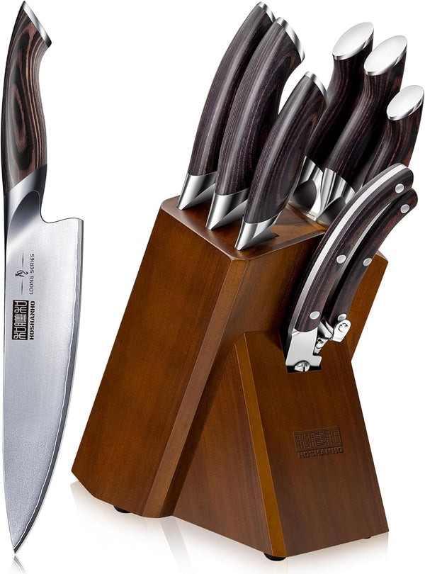 8PCS Kitchen Knife Set, Ultra Sharp Japanese Knife Sets with Block1