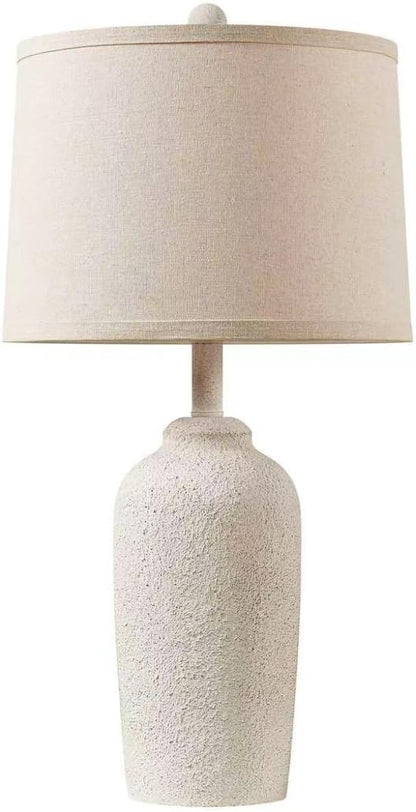 Farmhouse Table Lamp for Living Room, Stone-Like Bedside Lamp for Bedroom9