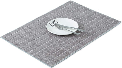 Microfiber Dish Towels - Soft, Super Absorbent and Lint Free Kitchen Towels - 8 Pack (Lattice Designed Gray Colors) - 26 X 18 Inch5