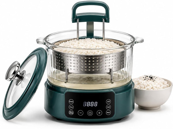 5L Low Carb Rice Cooker with Lift Basket Technology, Healthy Rice Cooker | 304 Stainless Steel Steamer, Smart Touch Control for Healthier Family Meals1