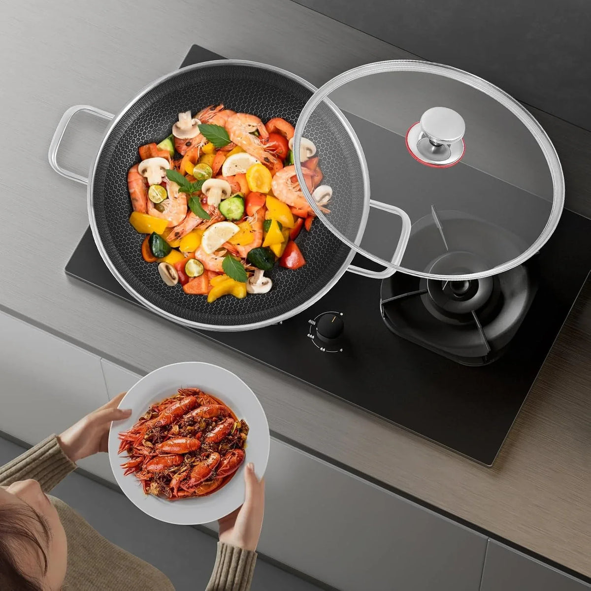 wok-pan-hybrid-wok-with-lid-non-stick-stainless-steel-woks-stir-fry-pans-nonstick-frying-pan-dishwasher-and-oven-safe-works-on-induction-13-inch