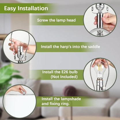 27'' Tall Modern Silver Table Lamps Set of 2 with 2 USB Charging Ports7