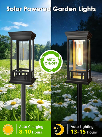 10 Pack Solar Pathway Lights Outdoor Waterproof, Garden Lights8