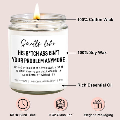 Funny Scented Candles, Divorce Gifts for Women, Divorce Party Decorations - Cheer Up, Breakup Gifts for Women, Newly Divorced Woman, Her - Break Up, Ex Boyfriend Presents - 9 Oz2
