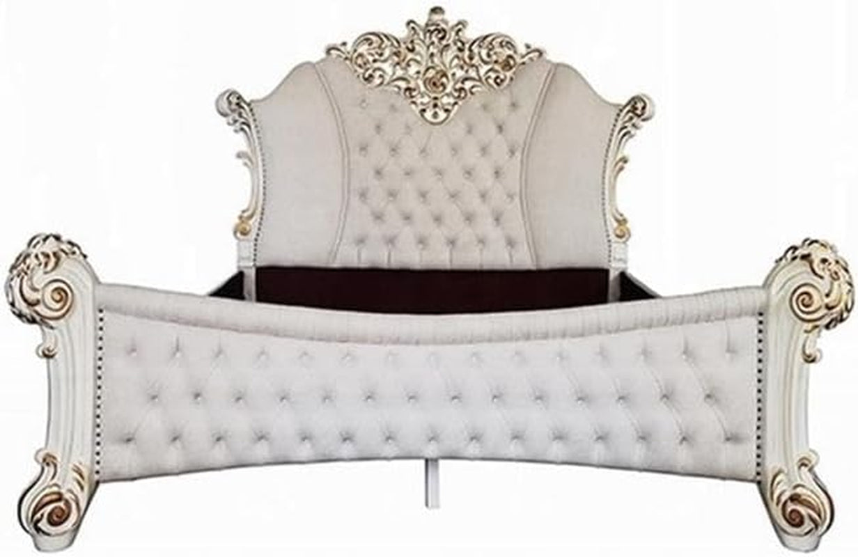 king-size-bed-ivory-faux-leather-upholstery-victorian-rococo-carved-wood-frame-antique-pearl-white-finish-button-tufted-headboard-low-profile-footboard-regal-master-bedroom